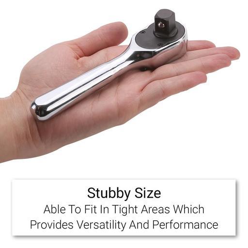 Daytona D12CSR 1/2" Drive 108T Compressed Head Stubby Reversible Ratchet – image 6