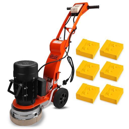 Bayer BFG250PCDPK 2.2kW 250mm (10") Concrete Floor Grinder with 6 PCD Grinding Plates