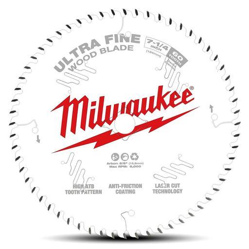 Milwaukee 48408730 184mm (7-1/4") 60-Tooth Ultra Fine Finish Wood Circular Saw Blade – image 2