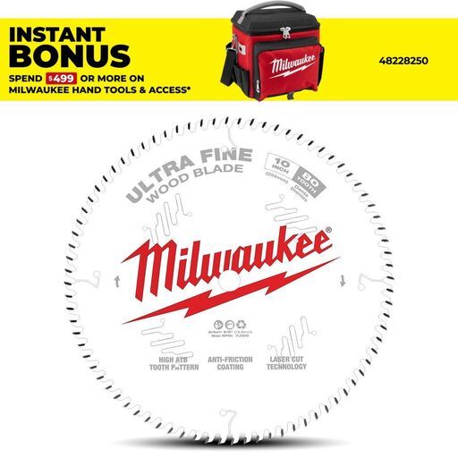 Milwaukee 48408032 254mm (10") 80-Tooth Ultra Fine Finish Wood Circular Saw Blade