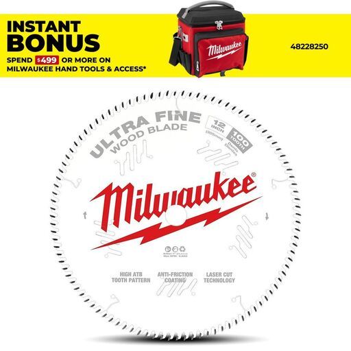 Milwaukee 48408228 305mm (12") 100-Tooth Ultra Fine Finish Wood Circular Saw Blade