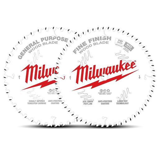 Milwaukee 48408036 2-Pack 254mm (10") 40-Tooth General Purpose & 60-Tooth Fine Finish Saw Blades  – image 4