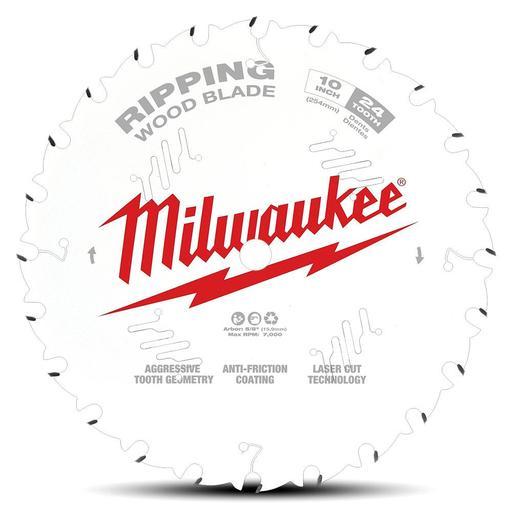 Milwaukee 48408020 254mm (10") 24-Tooth Ripping Wood Circular Saw Blade – image 2