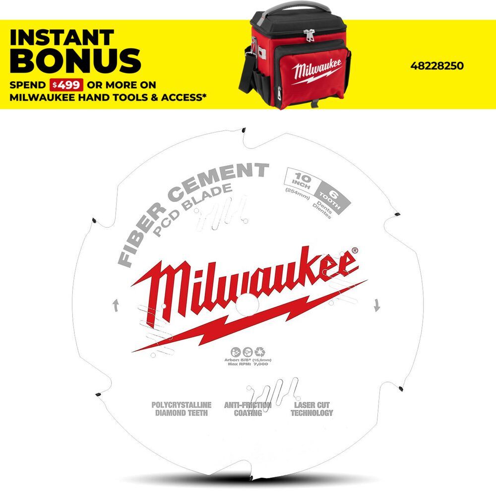 Milwaukee 48409010 254mm (10") Fibre Cement / PCD Circular Saw Blade – image 1