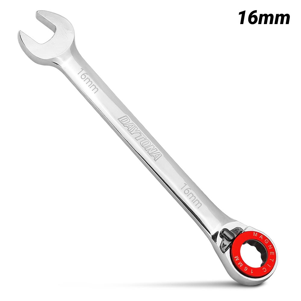 Daytona DMRR16 16mm 72-Tooth Metric Magnetic Stop Ring Reversible Ratchet Spanner – image 1