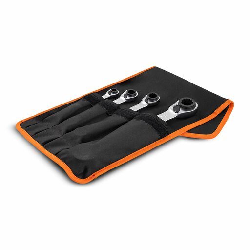 Bahco S4RM4T 4pce Metric 4-In-1 Reversible Ratcheting Ring End Spanner Set – image 4