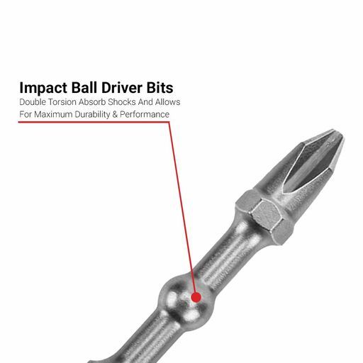 Xtorque XPH250 5-Pack PH2 50mm Phillips Head Torsion Ball Driver Bits - MADE IN JAPAN – image 2