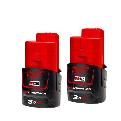 [Pre-Order] Milwaukee M12B32 2-Pack 12V 3.0Ah Li-ion Cordless RED LITHIUM Batteries – image 2