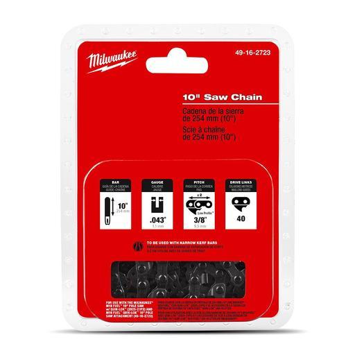 Milwaukee 49162723 254mm (10") Pole Saw Chain to suit M18FOPH-CSA – image 2