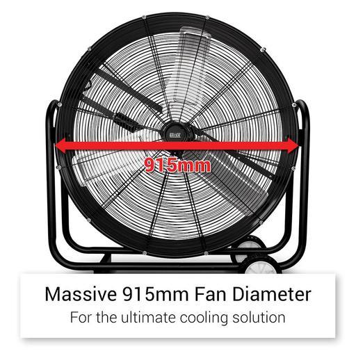 Bayer BDF200 450W 915mm (36") Heavy Duty Industrial Drum Floor Fan – image 2