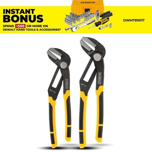 DeWalt DWHT74428 2-Pack 203mm (8") & 254mm (10") Pushlock Pliers Set