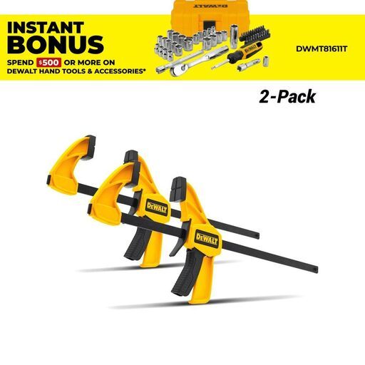 DeWalt DWHT83158 2-Pack 300mm (12") Trigger Bar Clamp Set