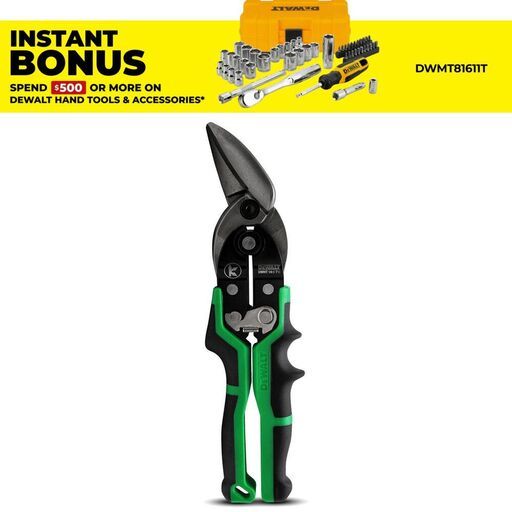 DeWalt DWHT14678 Offset Right Cut Aviation Snips