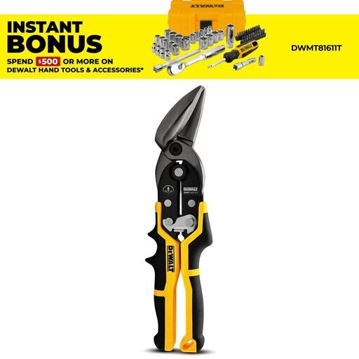 DeWalt DWHT14679 Offset Center Cut Aviation Snips