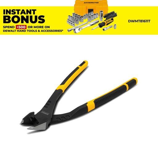 DeWalt DWHT74275 254mm (10") Diagonal Pliers with Prying Tip