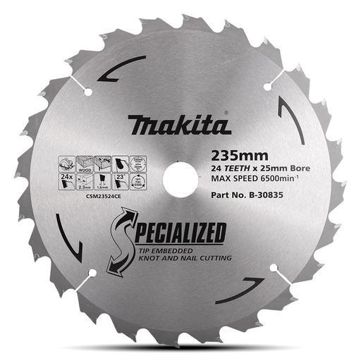Makita B-30835 235mm (9") 24T Knot & Nail TCT Wood Saw Blade