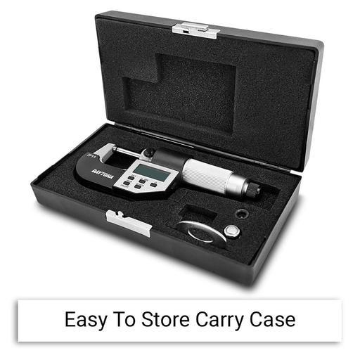Daytona DDM025 0-25mm Range Carbide Face Digital Micrometer – image 3