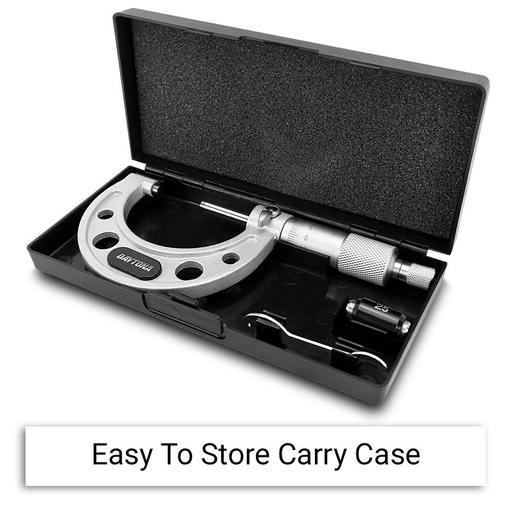 Daytona DM2550 25-50mm Range Fine Cast Frame Finish Micrometer – image 2