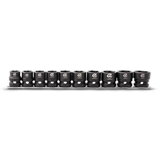 Endeavour Tools ET0035 Black Snake 10pce 1/2" Dive Low Profile Metric Impact Socket Set
