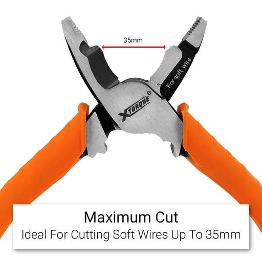 Xtorque XIUP 230mm 1000V VDE Leverage Linesman Insulated Cut & Crimp Pliers – image 2