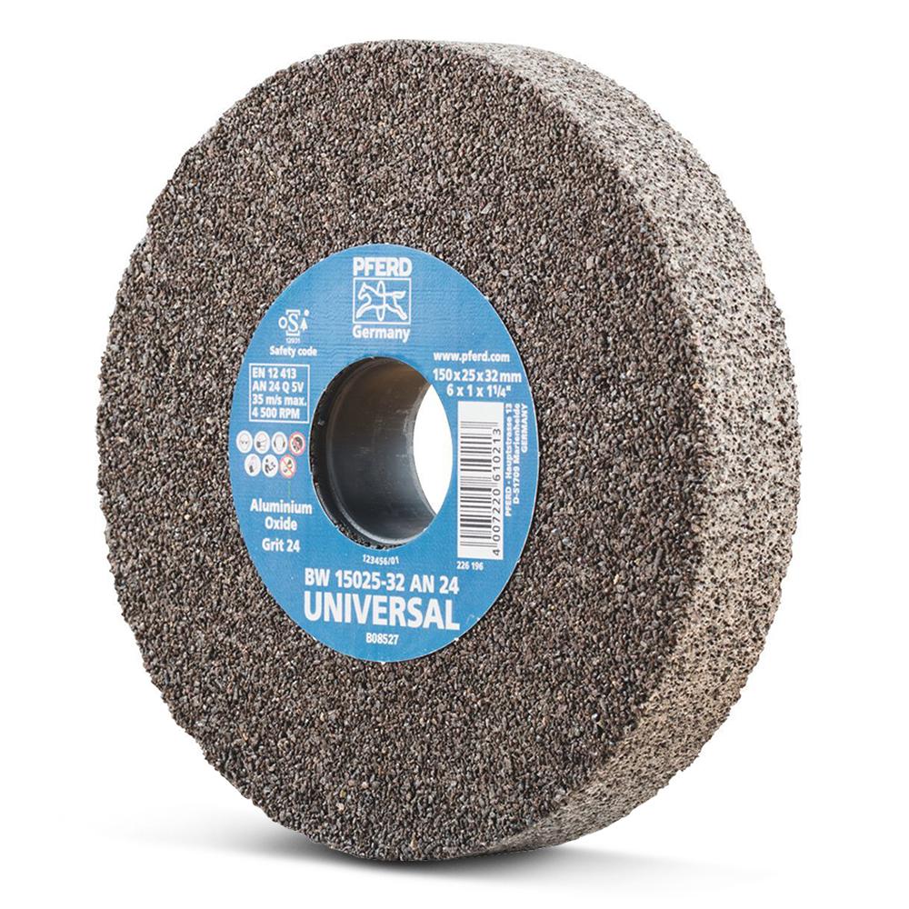 PFERD 39008422 150mm (6") Aluminium Oxide 24 Grit Universal Bench Grinding Wheel – image 2
