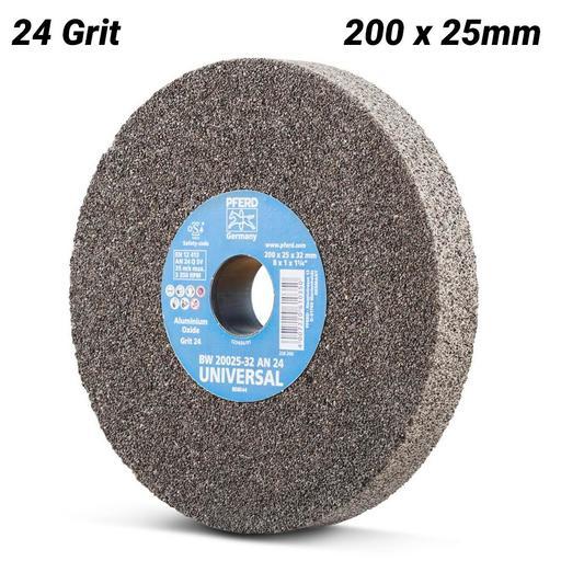PFERD 39008440 200mm (8") Aluminium Oxide 24 Grit Universal Bench Grinding Wheel
