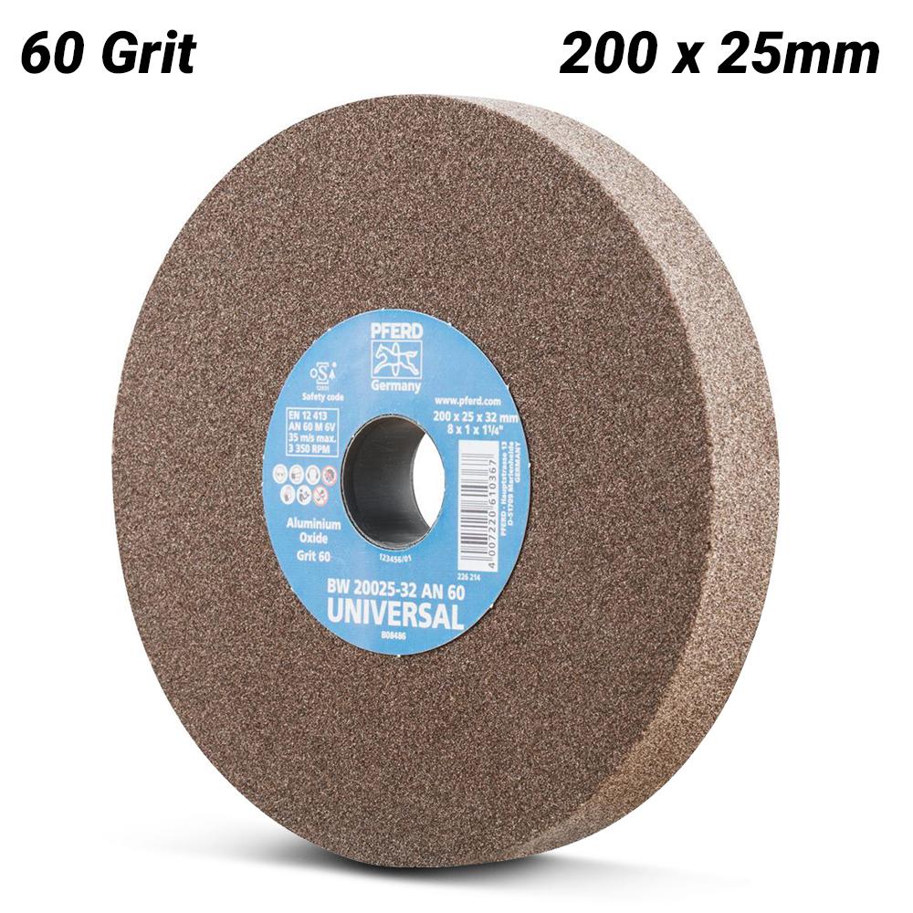 PFERD 39008441 200mm (8") Aluminium Oxide 60 Grit Universal Bench Grinding Wheel – image 1