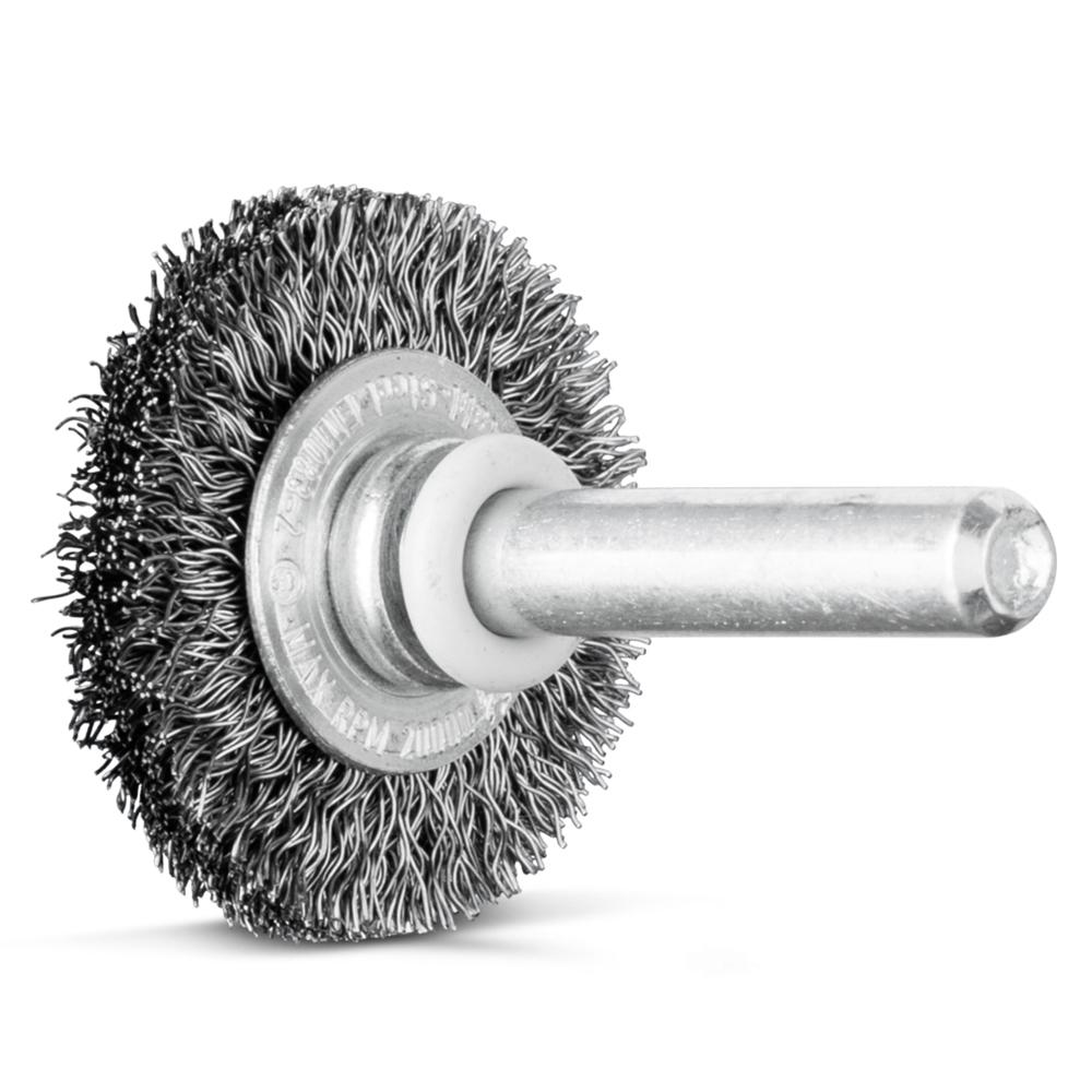 PFERD 43701005 30mm (1-3/16") Crimped Steel Wire Wheel Brush 6mm Shaft – image 1