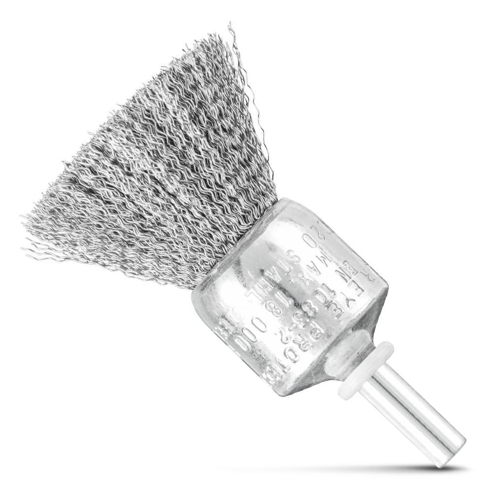PFERD 43704005 20mm (25/32") Crimped Steel Wire Pencil Brush 6mm Shaft – image 1