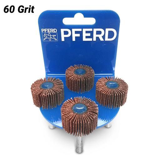 PFERD 47800131 4-Pack 30 x 15mm Aluminium Oxide Fan Grinder 60 Grit