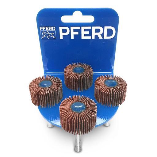 PFERD 47800132 4-Pack 30 x 15mm Aluminium Oxide Fan Grinder 80 Grit – image 2