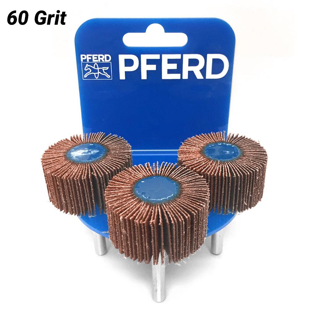PFERD 47800133 3-Pack 40 x 20mm Aluminium Oxide Fan Grinder 60 Grit – image 1