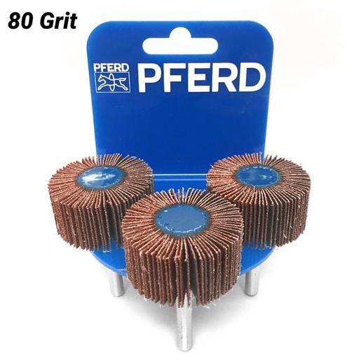 PFERD 47800134 3-Pack 40 x 20mm Aluminium Oxide Fan Grinder 80 Grit