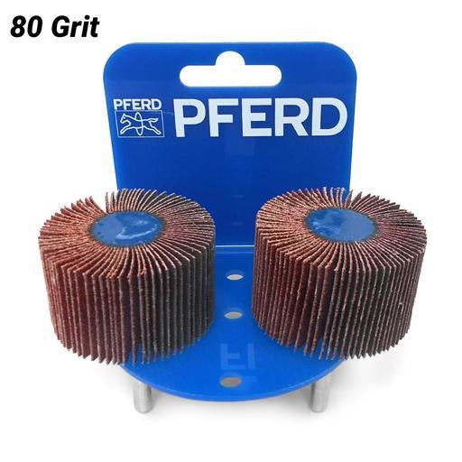 PFERD 47800136 2-Pack 50 x 30mm Aluminium Oxide Fan Grinder 80 Grit