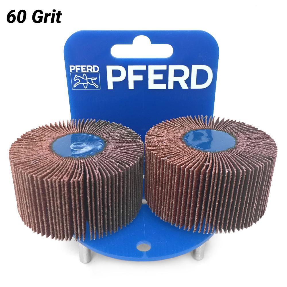 PFERD 47800137 2-Pack 60 x 30mm Aluminium Oxide Fan Grinder 60 Grit – image 1