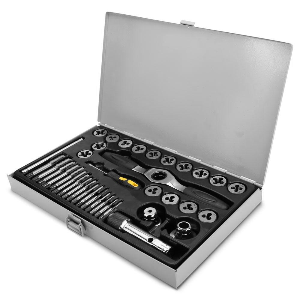 ARES 10079 76-Piece Master Ratcheting Tap and Die Set Metric and