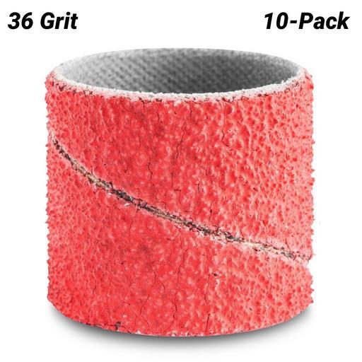 PFERD 49900043 10Pack 25mm x 25mm Ceramic COCOOL 36 Grit Spiral