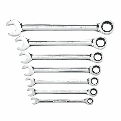 GEARWRENCH 9317 7pce 12 Point SAE Ratcheting Combination Wrench Set – image 2