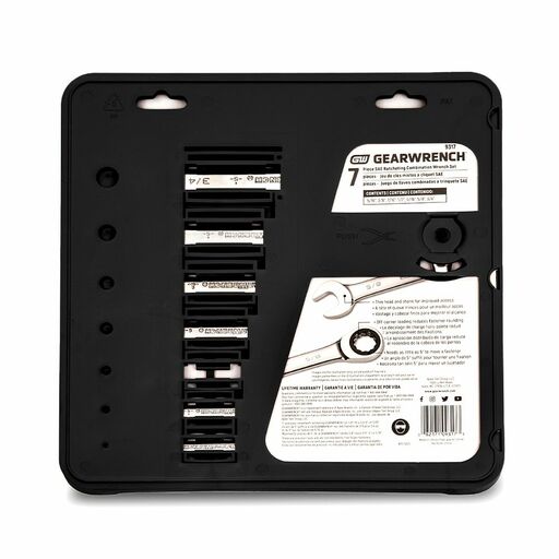 GEARWRENCH 9317 7pce 12 Point SAE Ratcheting Combination Wrench Set – image 8