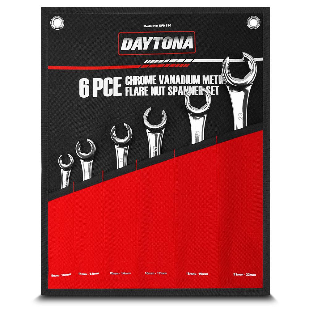 Daytona DFNSS6 6pce Metric Flare Nut Spanner Set with Pouch Bag – image 1