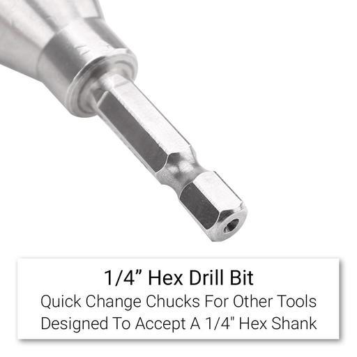 Techsmart TECD3 3pce 1/4"  HSS Countersink & Deburring Kit – image 5