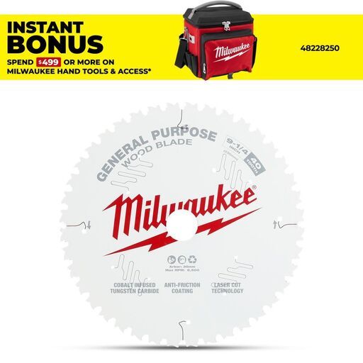 Milwaukee 48408926 235mm (9-1/4") Fine Finish 40T Circular Saw Blade