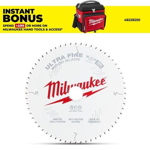 Milwaukee 48408824 210mm (8-1/4") Ultra Fine 60T Circular Saw Blade