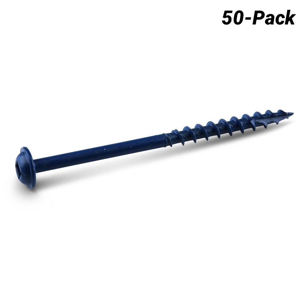 Kreg KR-SMLC250B-50 50-Pack 64mm (2-1/2") Coarse Thread Blue Kote Pocket Screws – image 1