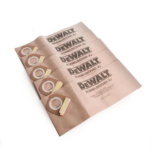 DeWalt DCV9401-XJ-5 5-Pack Paper Vacuum Bags Suits DCV586MN-XJ