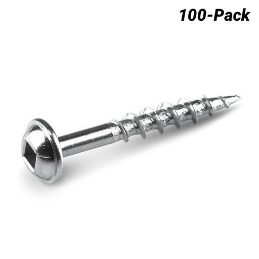 Kreg KR-SMLC125-100 100-Pack 32mm (1-1/4") Coarse Thread Zinc Coated Pocket Screws