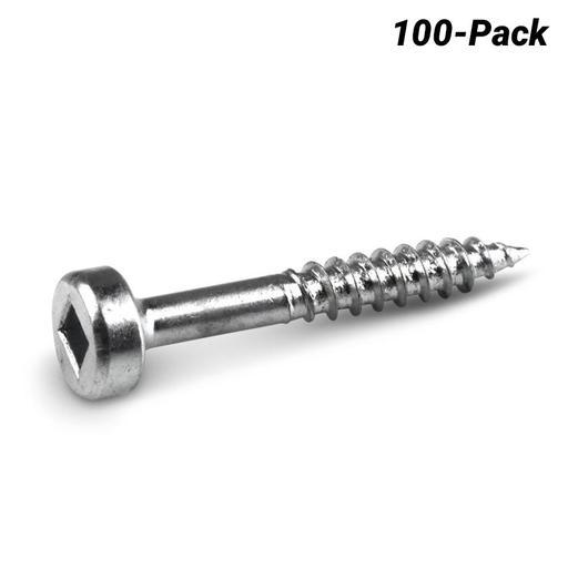 Kreg KR-SPSF1-100 100-Pack 25mm (1") Fine Thread Zinc Coated Pocket Screws