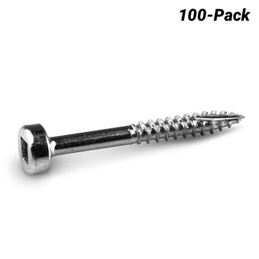 Kreg KR-SPSF125-100 100-Pack 32mm (1-1/4") Fine Thread Zinc Coated Pocket Screws