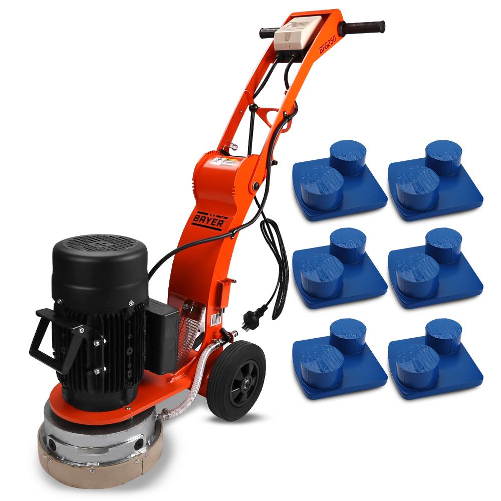 Bayer BFG250SBPACK 2.2kW 2510mm (10") Concrete Floor Grinder with 6 Hard Grinding Plates – image 1