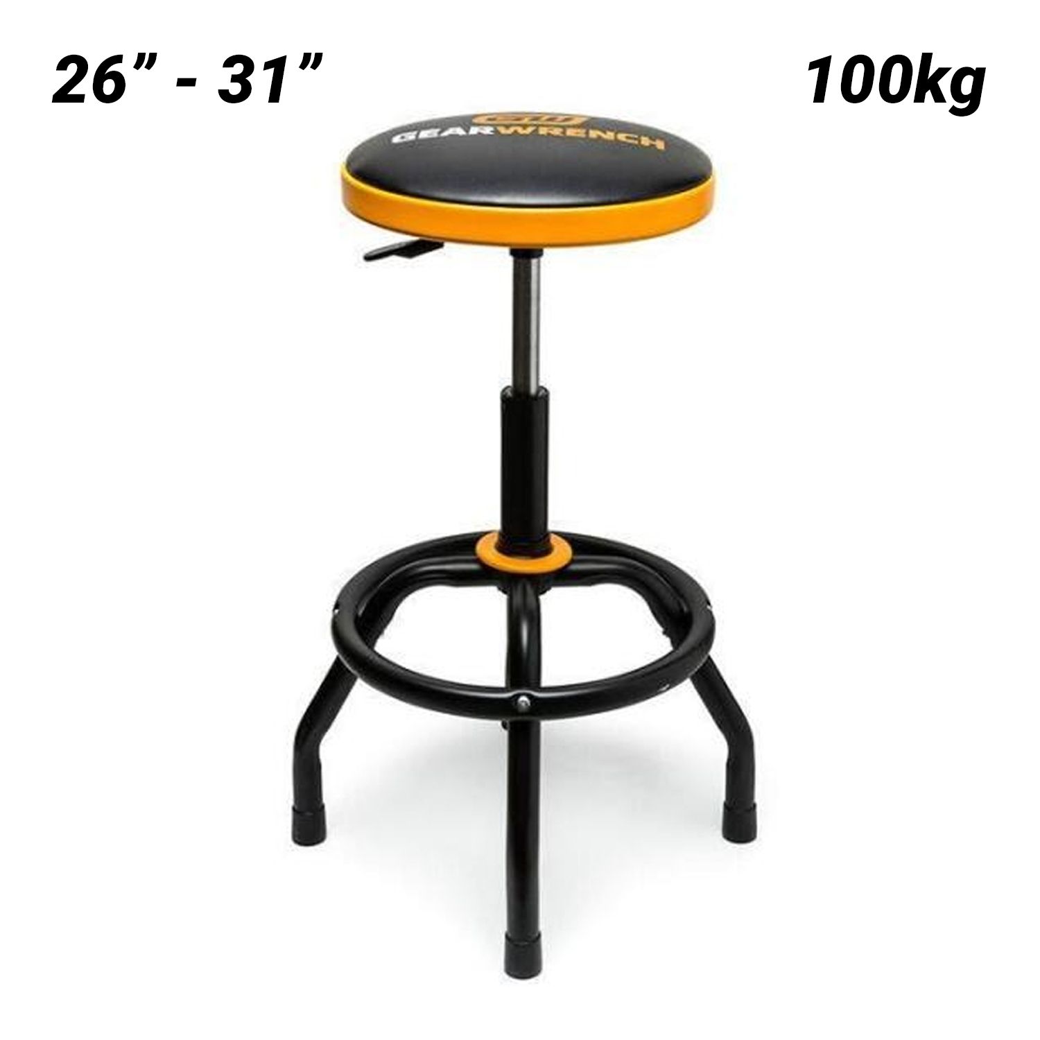 GEARWRENCH 86992 100kg Capacity 660mm - 787mm (26"-31") Adjustable Height Swivel Shop Stool – image 1